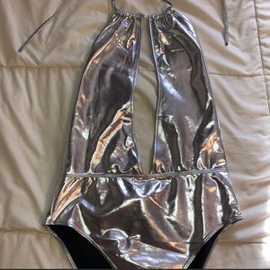 Silver bodysuit